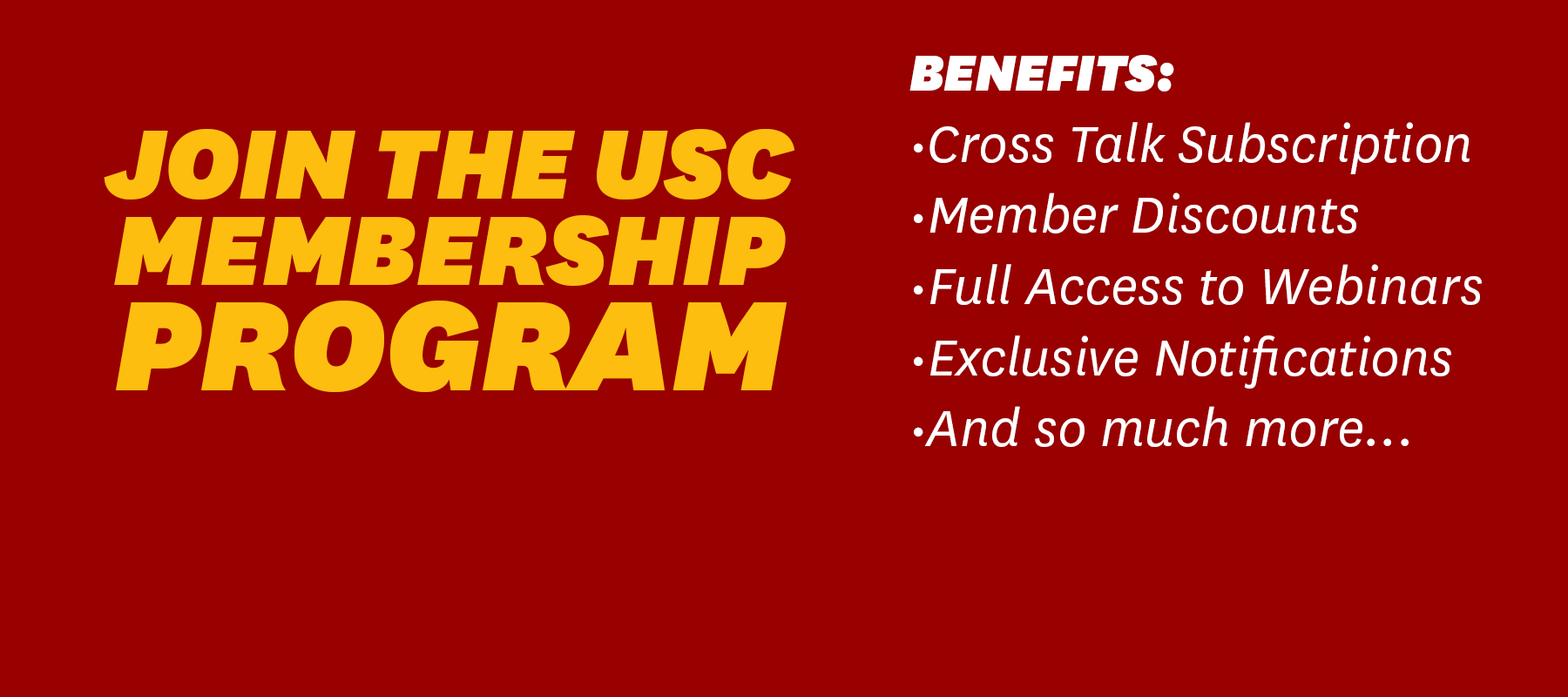 Become a USC Foundation Member Today!